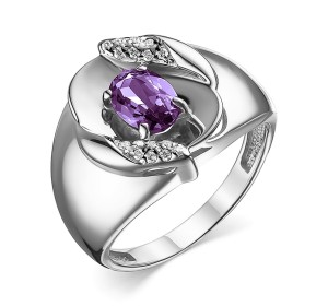 Серебряное кольцо с аметистом
