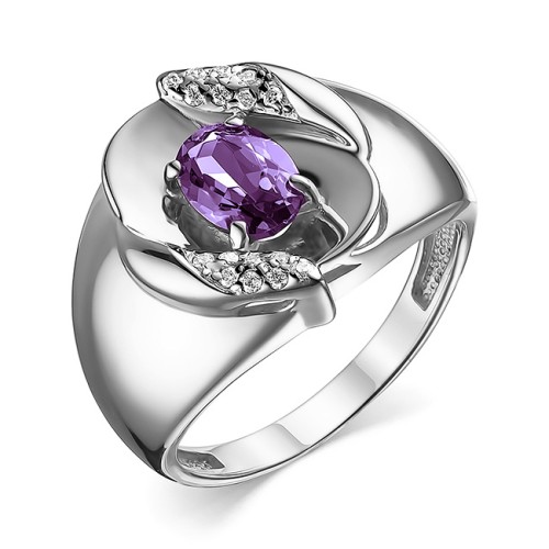 Серебряное кольцо с аметистом