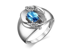 Серебряное кольцо с топазом