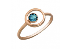 Золотое кольцо с лондон топазом