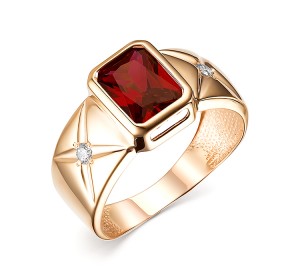Золотое кольцо с гранатом