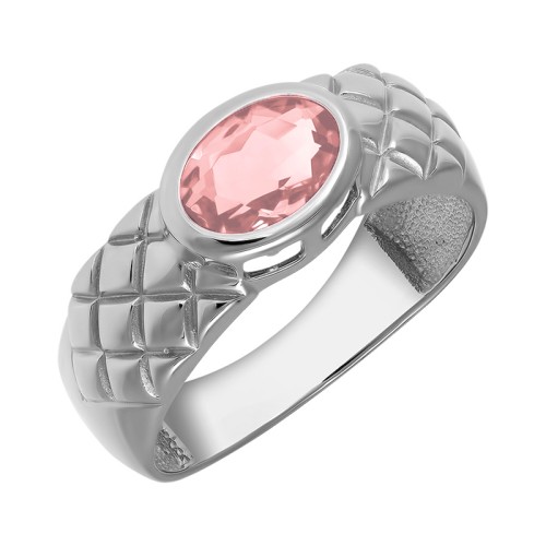 Серебряное кольцо с морганитом