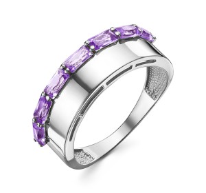 Серебряное кольцо с аметистом