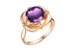 Золотое кольцо с аметистом