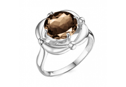 Серебряное кольцо с раух-топазом