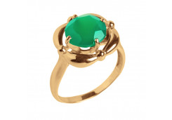 Золотое кольцо с хризопразом