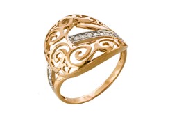 Золотое кольцо с фианитом