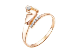 Золотое кольцо с фианитом