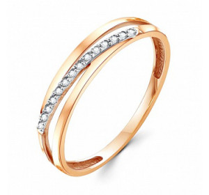 Золотое кольцо с фианитом