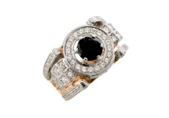 Печатка из золота с фианитом