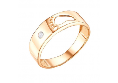 Золотое кольцо с фианитом
