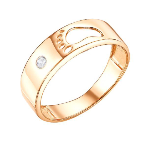 Золотое кольцо с фианитом