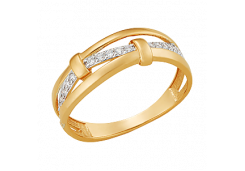 Золотое кольцо с фианитом