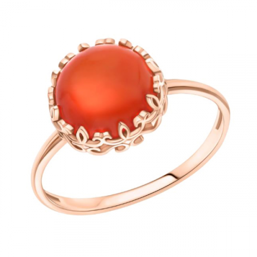 Серебряное кольцо с кораллом