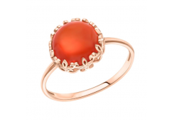 Серебряное кольцо с кораллом