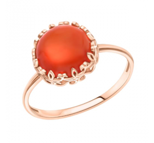 Серебряное кольцо с кораллом