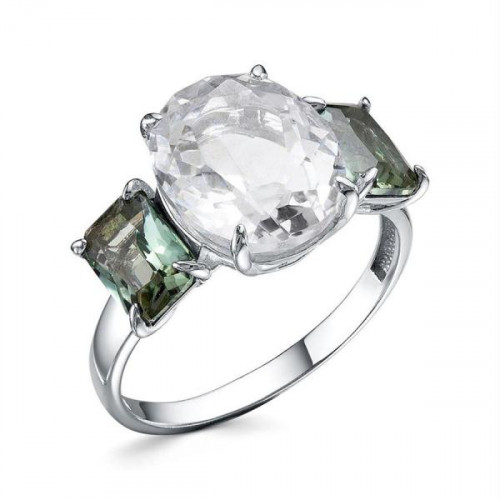 Серебряное кольцо с полудрагоценными камнями