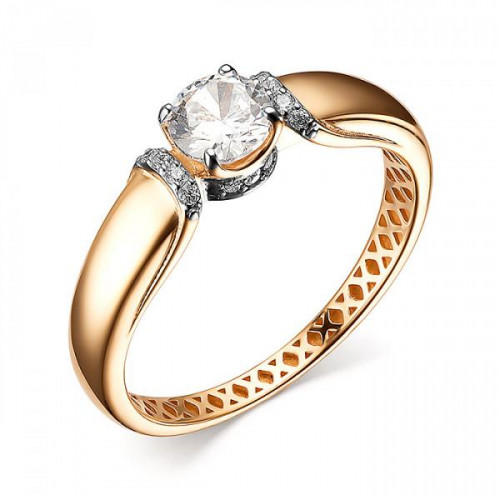 Золотое кольцо с фианитом