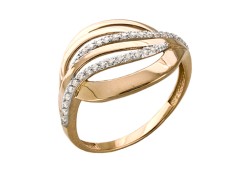 Золотое кольцо с фианитом