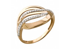 Золотое кольцо с фианитом