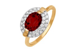 Золотое кольцо с гранатом