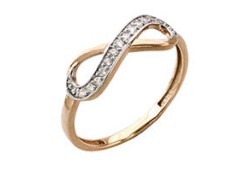 Золотое кольцо с фианитом