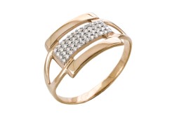 Золотое кольцо с фианитом