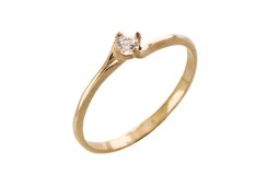 Золотое кольцо с фианитом