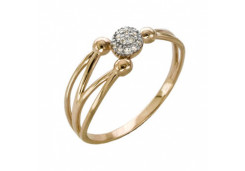 Золотое кольцо с фианитом