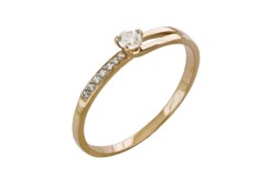 Золотое кольцо с фианитом