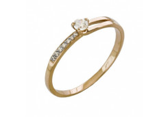 Золотое кольцо с фианитом