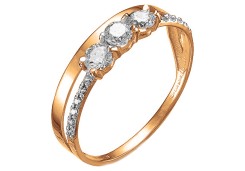 Золотое кольцо с фианитом