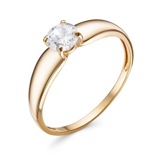 Золотое кольцо с фианитом