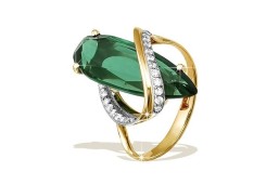 Золотое кольцо с кварцем