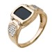 Печатка из золота с фианитом