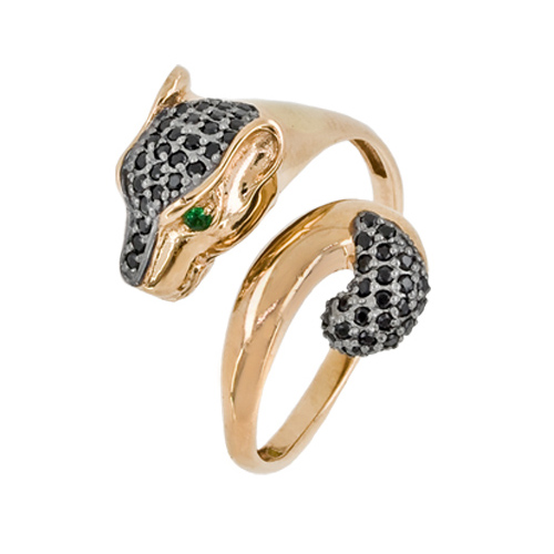 Золотое кольцо с фианитом