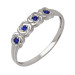 Кольцо из белого золота с сапфиром