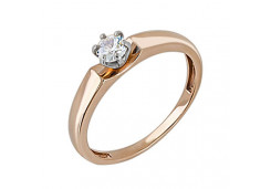 Золотое кольцо с фианитом