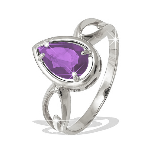 Серебряное кольцо с аметистом