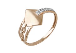 Золотое кольцо с фианитом