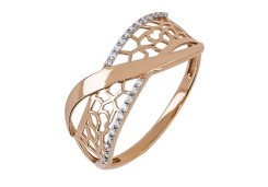 Золотое кольцо с фианитом