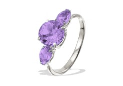 Серебряное кольцо с аметистом
