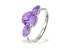Серебряное кольцо с аметистом