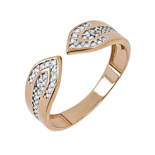 Золотое кольцо с фианитом