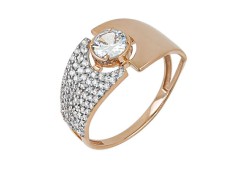 Золотое кольцо с фианитом