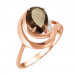 Золотое кольцо с раух-топазом