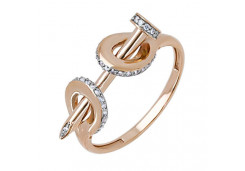 Золотое кольцо с фианитом