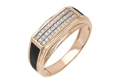 Печатка из золота с эмалью