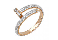 Золотое кольцо с фианитом