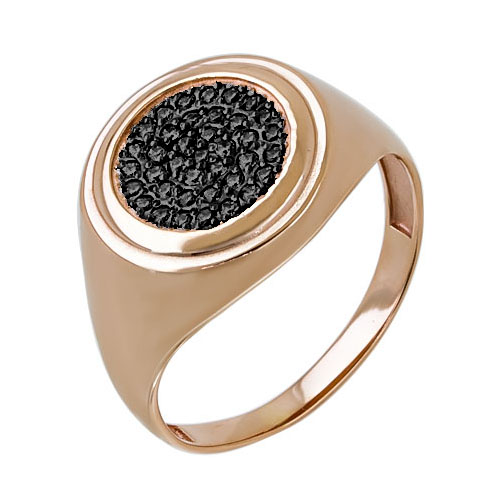 Печатка из золота с фианитом